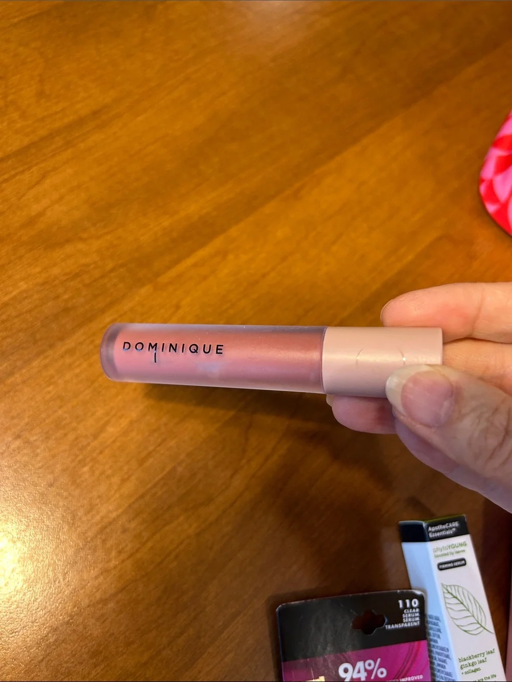 U Glow Pink Geometric Cosmetic Train Case with Makeup - Picture 5 of 13